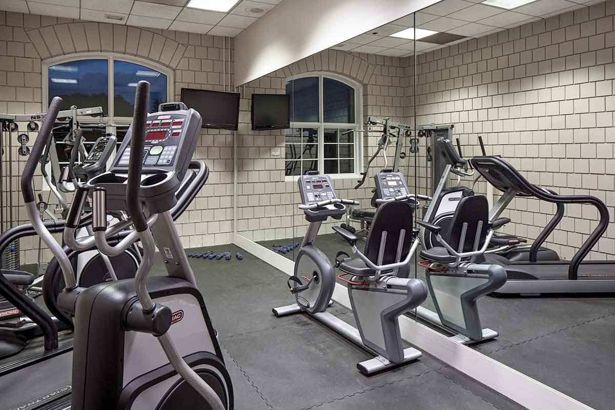 A fitness center with state-of-the-art exercise equipment